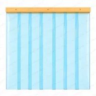   Kutyaajtó - Átfedéssel, léccel szerelt szalagfüggöny XXLA 65×70 cm - 2 mm vastag