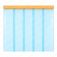   Kutyaajtó - Átfedéssel, léccel szerelt szalagfüggöny LA 45×50 cm - 2 mm vastag