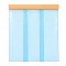 Kutyaajtó - Átfedéssel, léccel szerelt szalagfüggöny SA 25×35 cm - 2 mm vastag