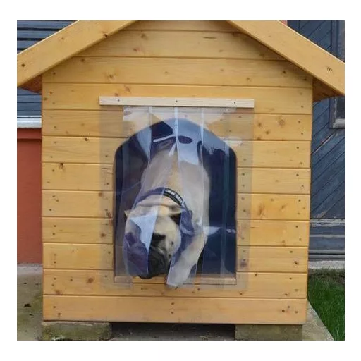 Kutyaajtó - Átfedéssel, léccel szerelt szalagfüggöny XLA 55×60 cm - 1,5 mm vastag